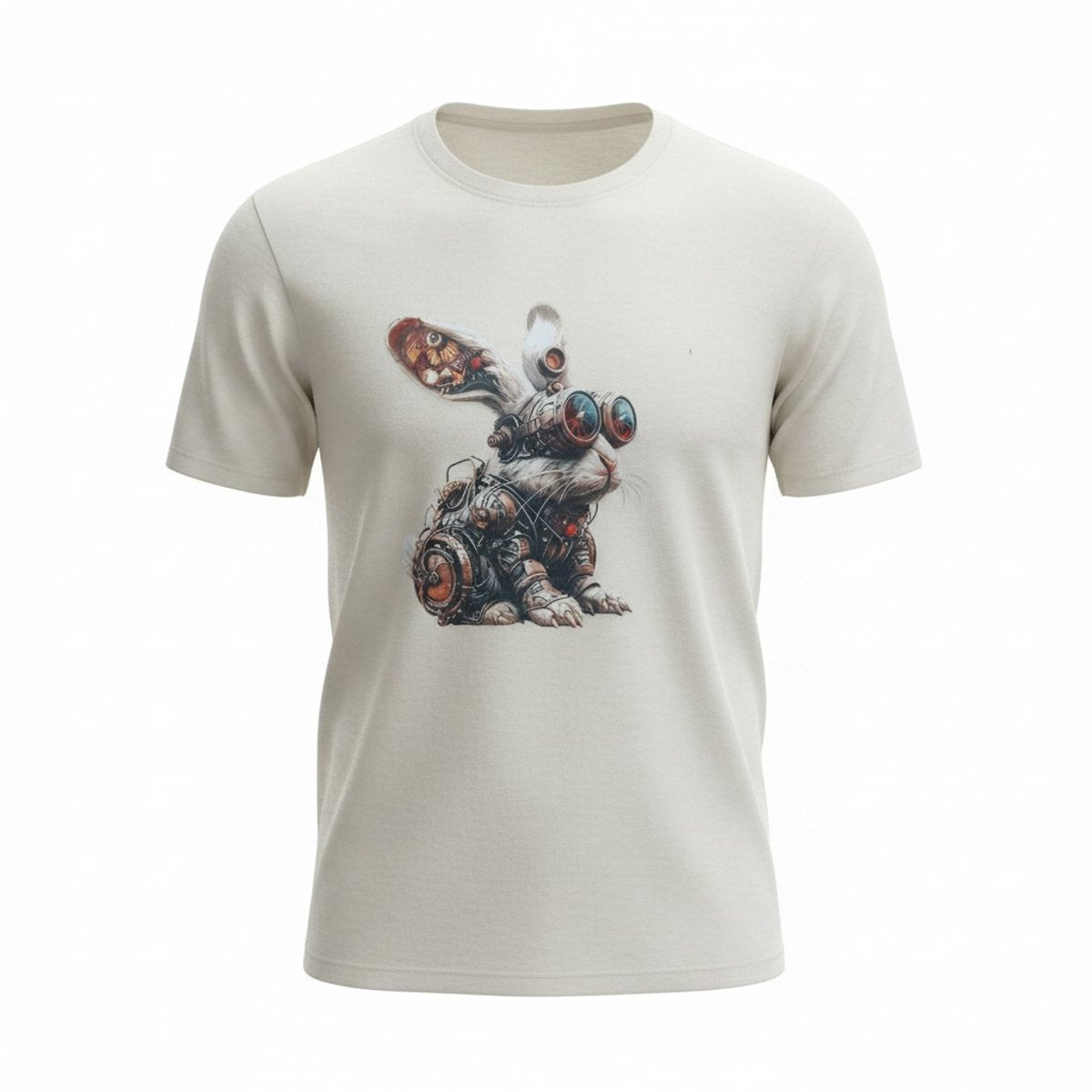 Heren shirt  - Steampunk Konijn - korte mouw - comfortabel katoen