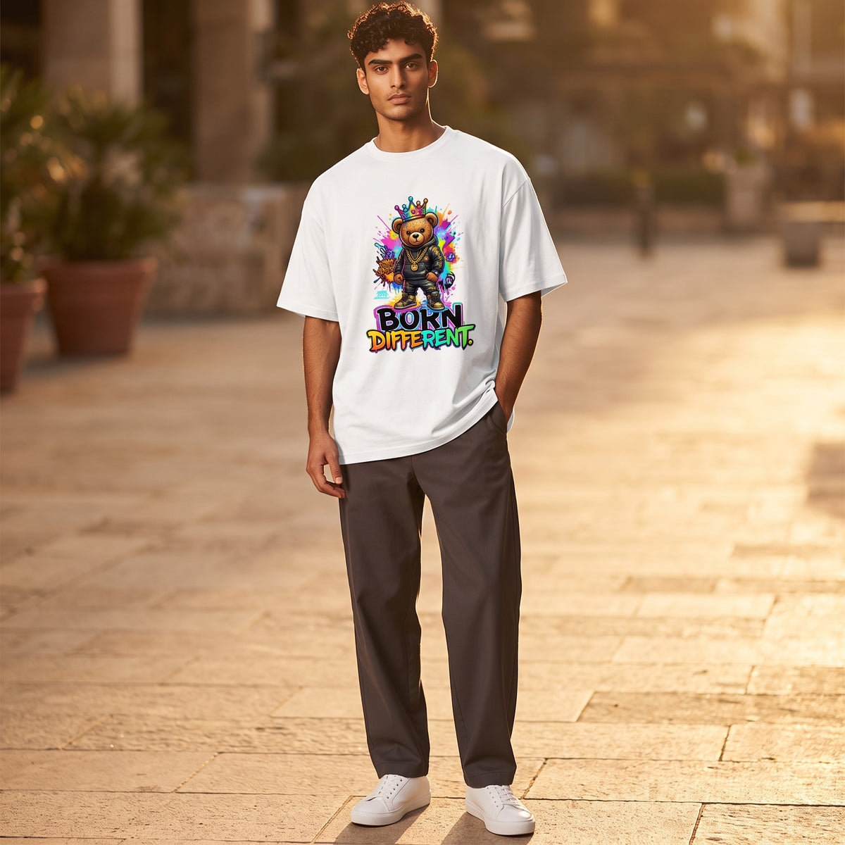 Shirt - Born different - korte mouw - katoen