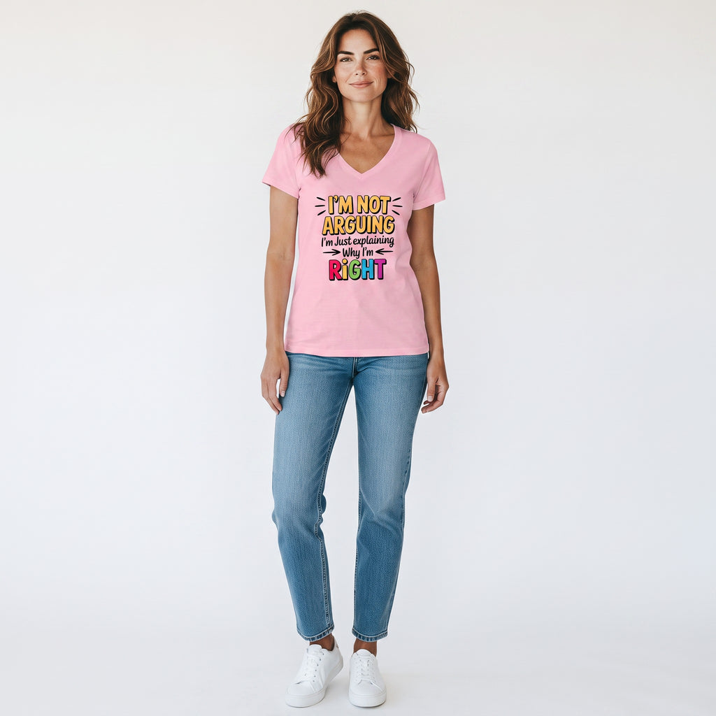 Dames shirt - I am right - korte mouw - katoen - casual