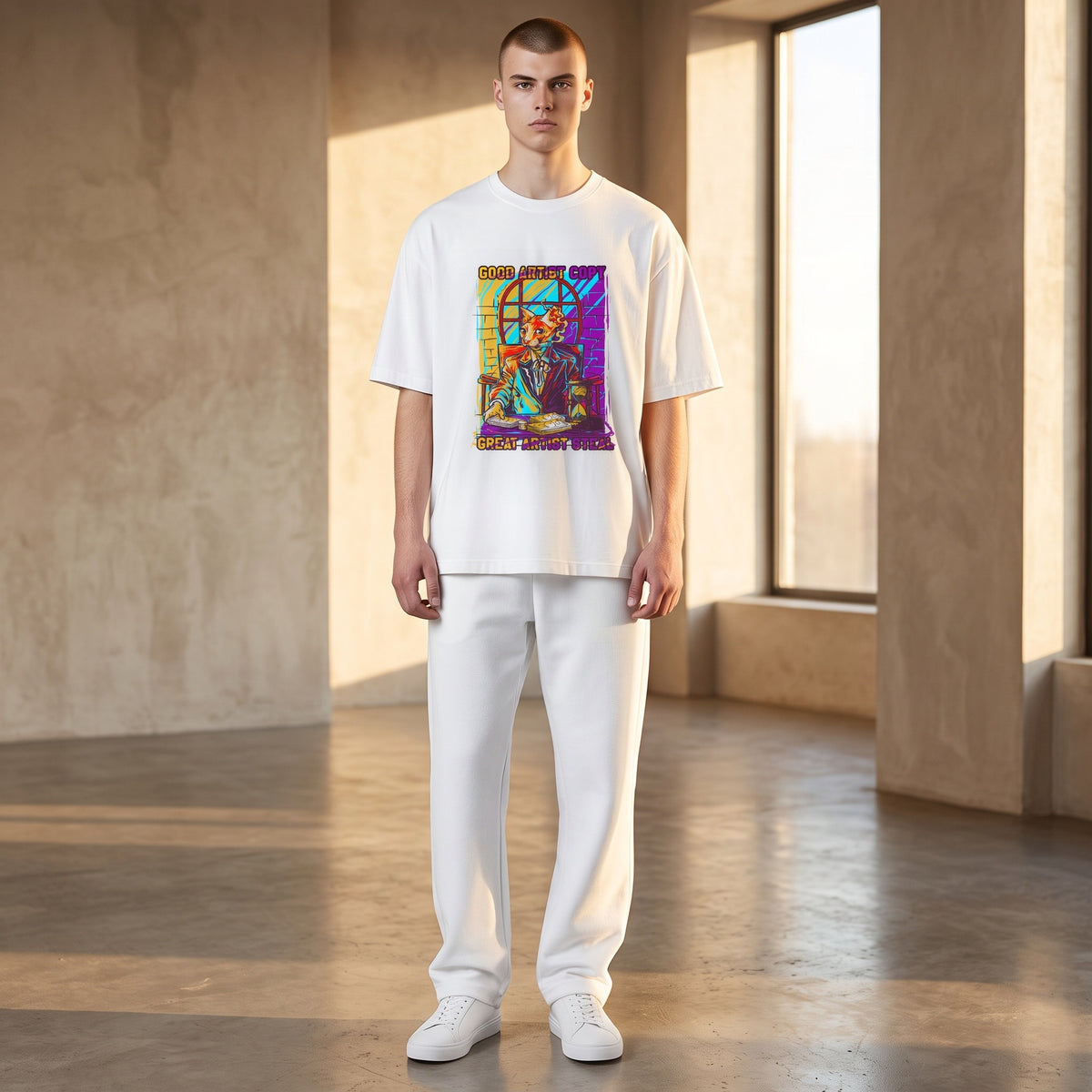 Shirt - Goed artist - katoen-korte mouw-comfortabel
