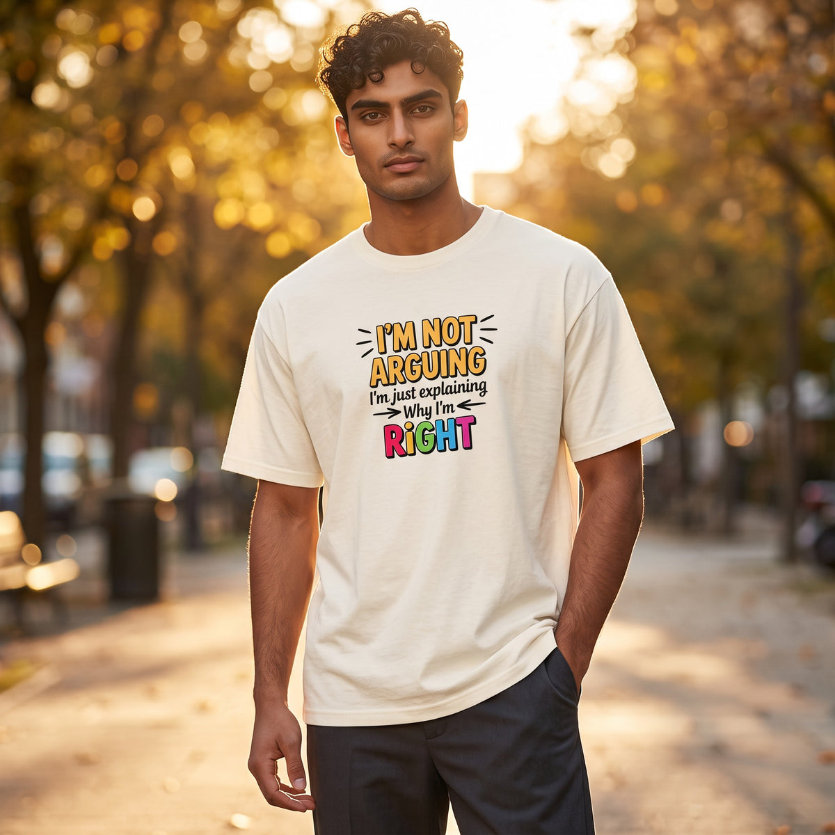 Shirt met korte mouw - I am right - katoen - comfortabel
