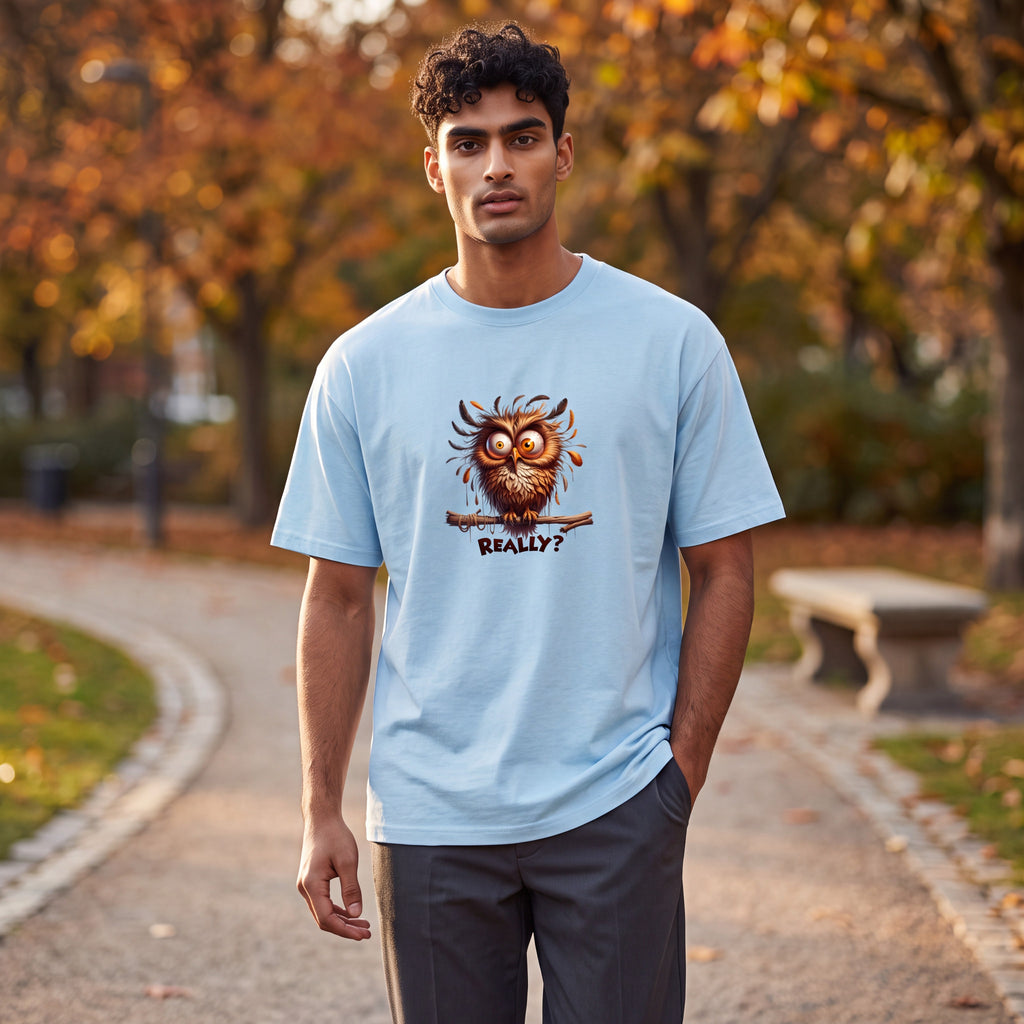 Heren T-shirt met opvallende print - ronde hals - korte mouw