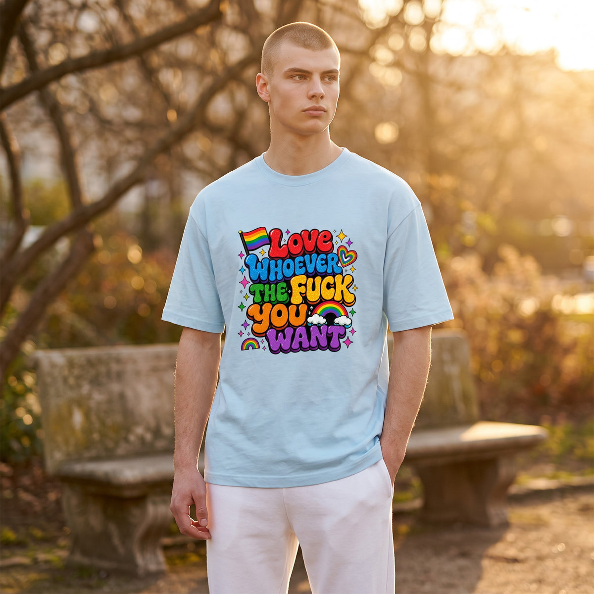 Shirt - Love what you want - katoen - korte mouw - comfortabel