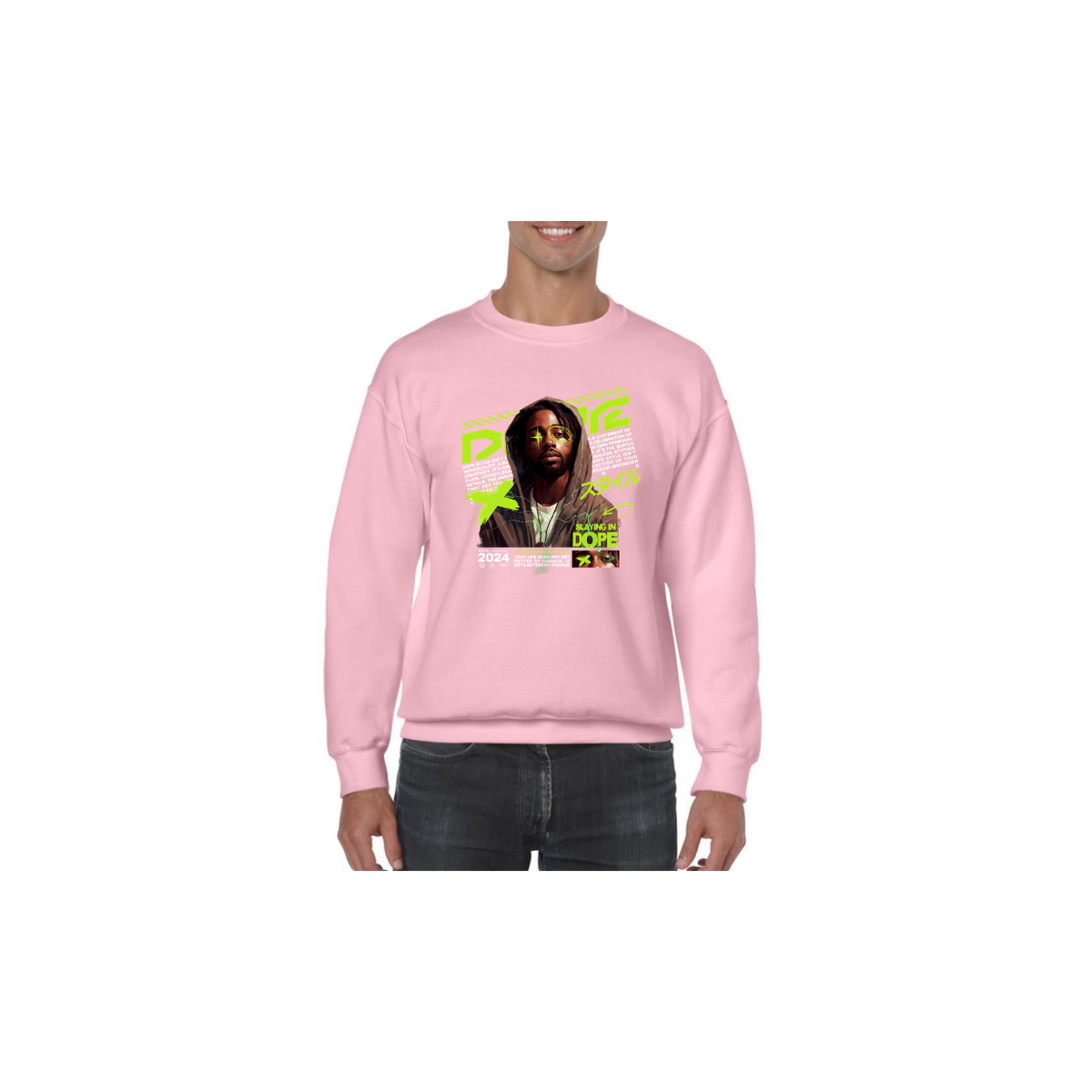Sweatshirt - Trui - met print - unisex - lange mouwen