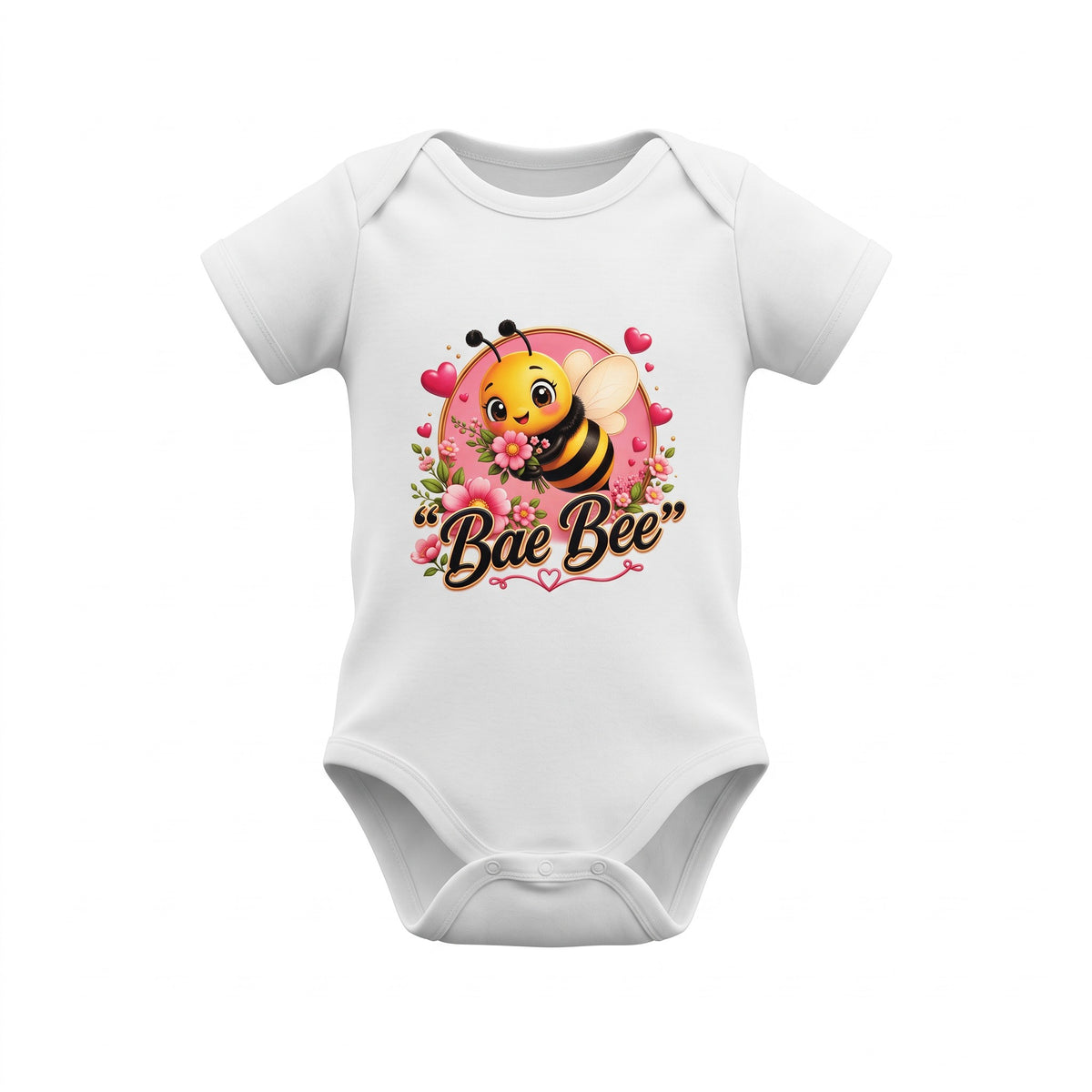 Baby romper - met print - korte mouw -  cadeau voor zwangerschap - kraamcadeau - Bae Bee