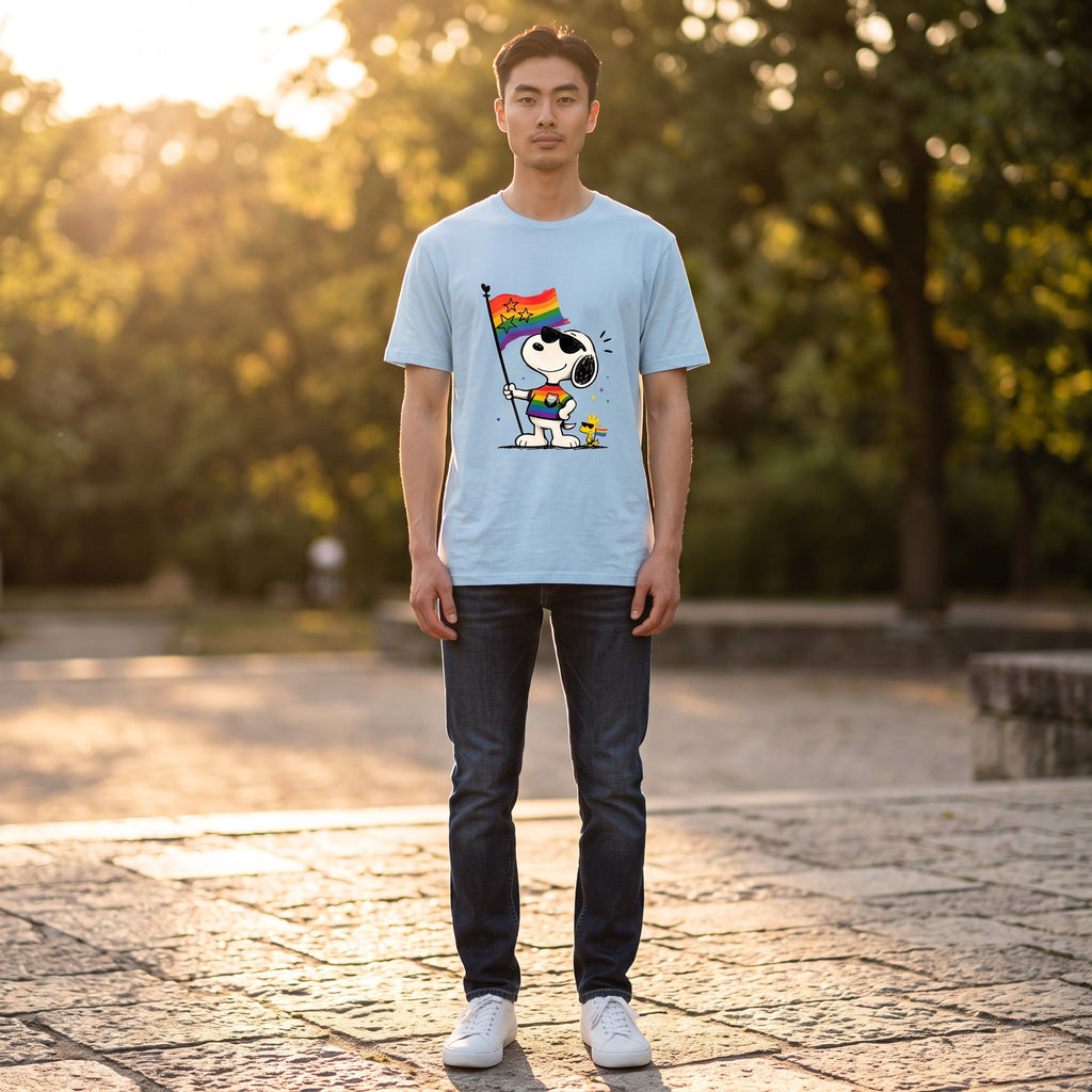 Heren shirt - Snoopy - korte mouw - comfortabel katoen