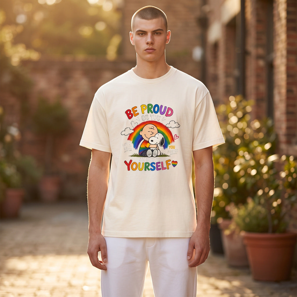 Heren shirt - Be Yourself - korte mouw - comfortabel katoen