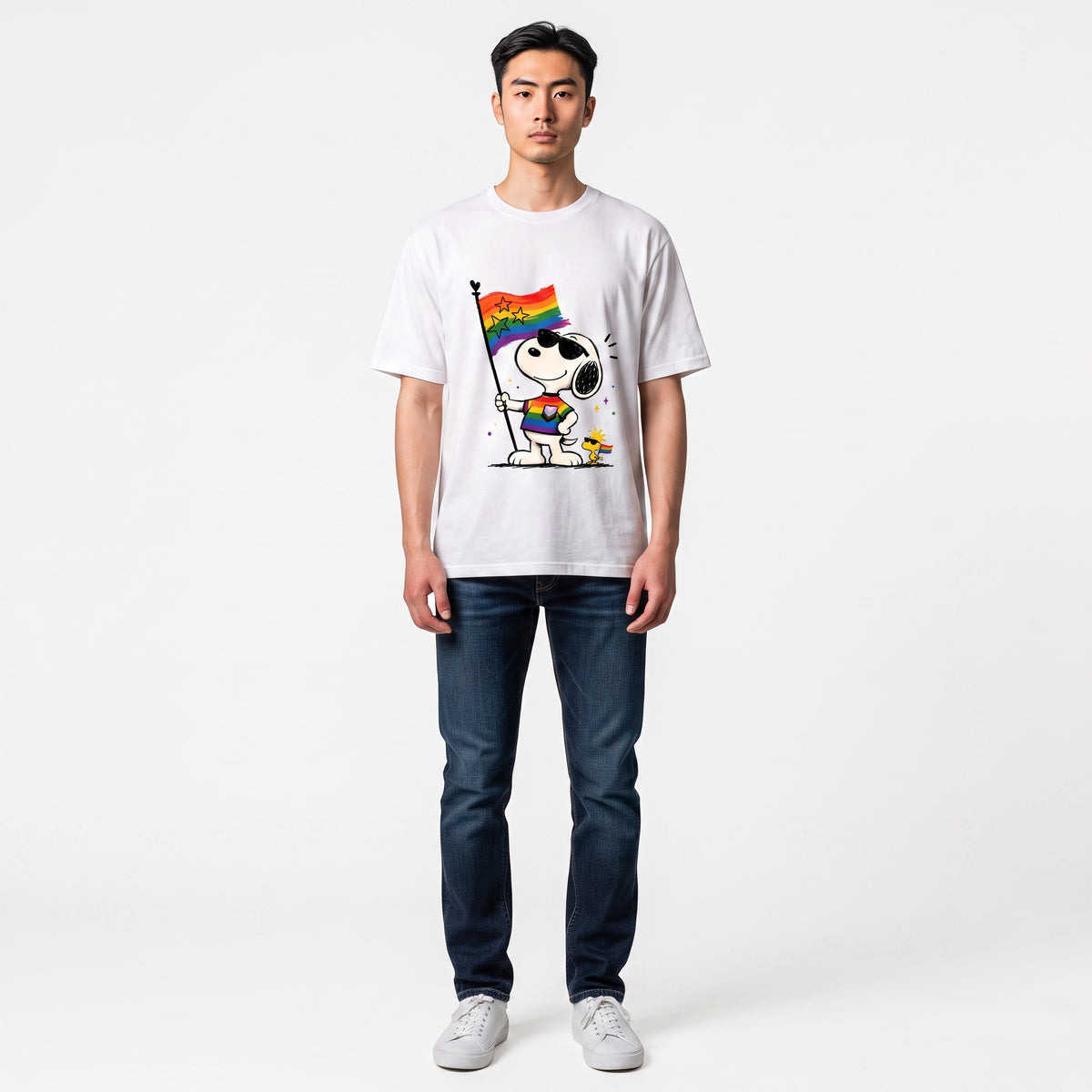 Heren shirt - Snoopy - korte mouw - comfortabel katoen