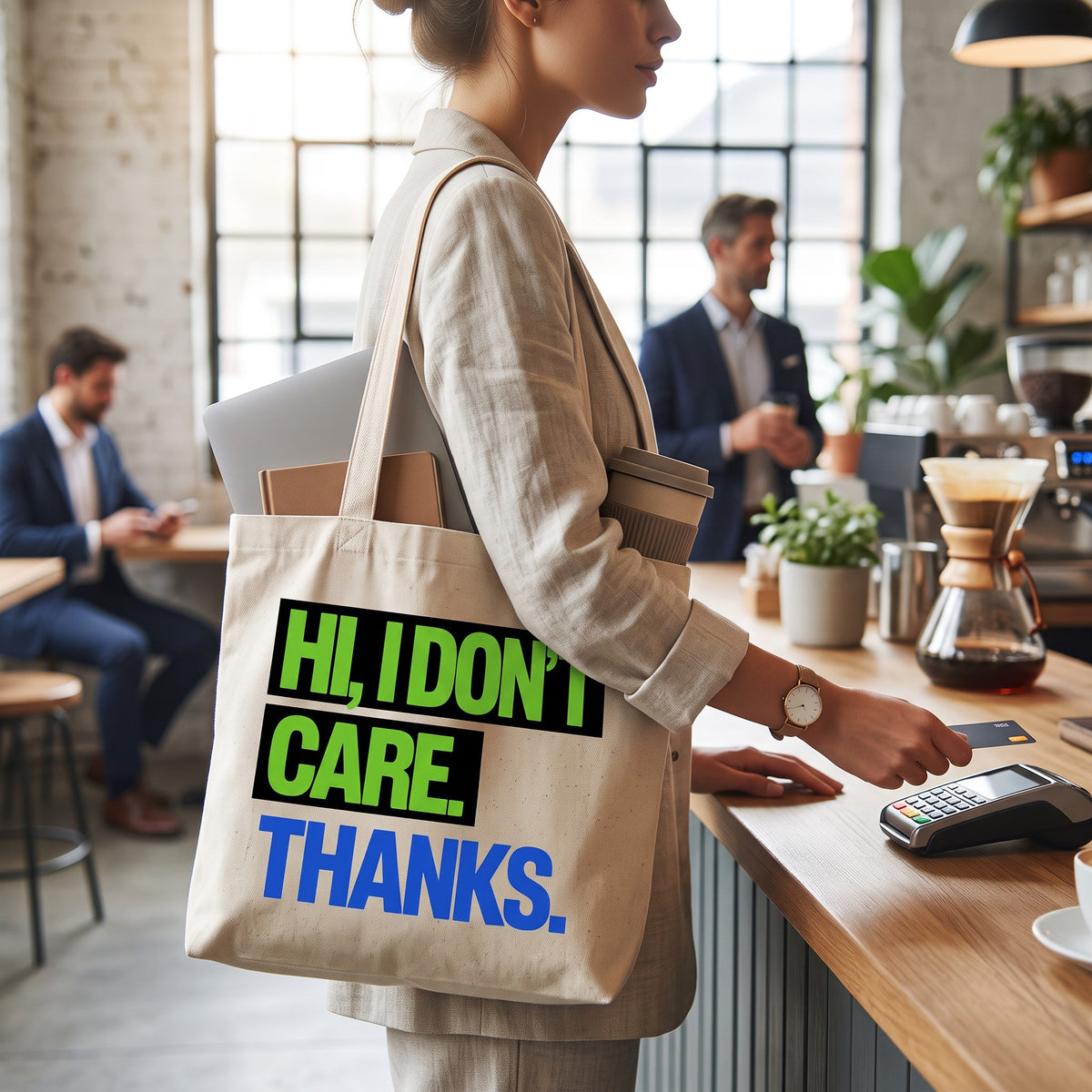 Katoenen tas- I don´t care – praktisch, veelzijdig en stijlvol