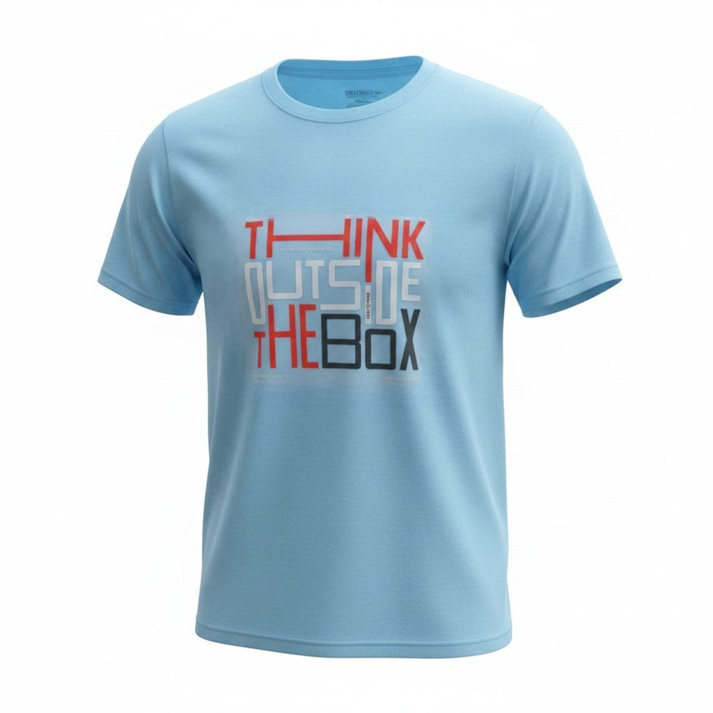 Heren t-shirt - think outside - korte mouw - met print