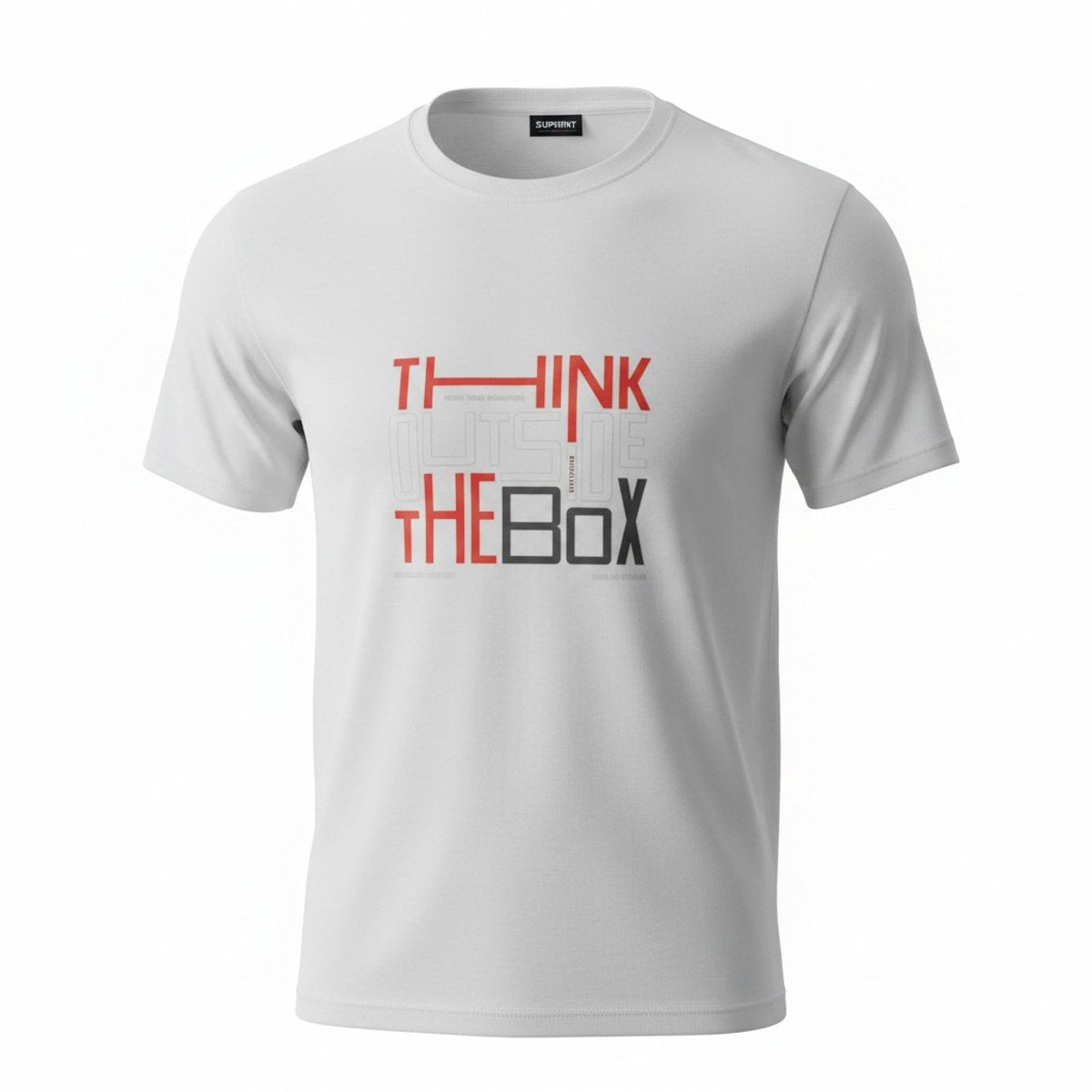 Heren t-shirt - think outside - korte mouw - met print